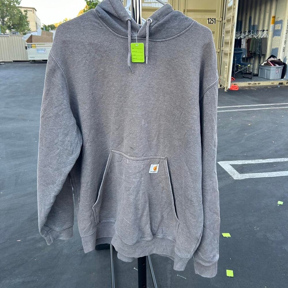 Grey washed carhartt hoodie